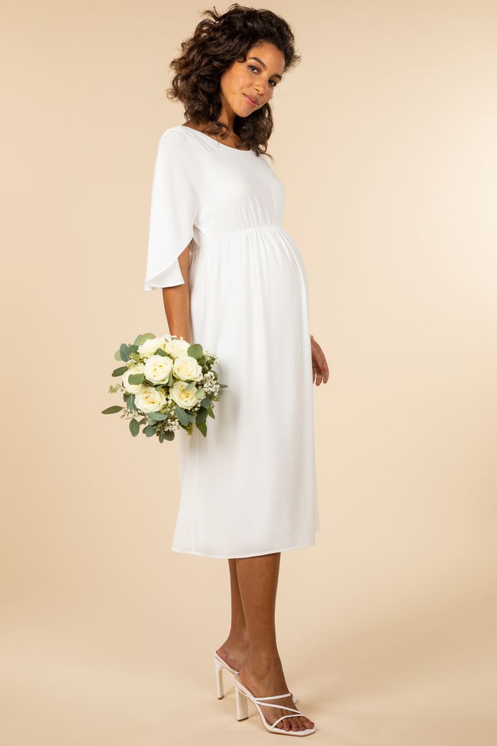 Midi Chiffon Maternity Wedding Dress