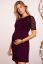 Preview: Maternity and Nursing Dress with 3/4 Lace Sleeves dark berry