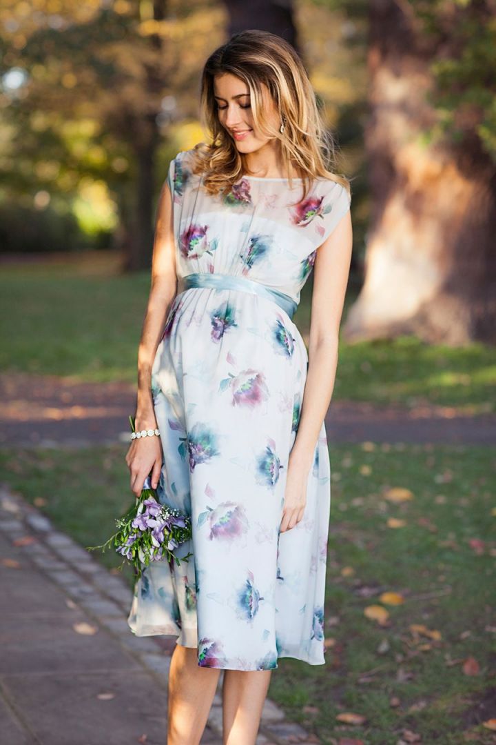 Maternity Dress dusky floral