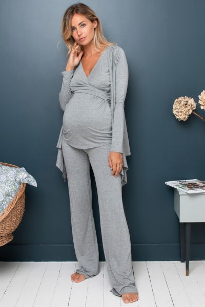 Maternity and Nursing Homewear 3 Pcs-Set grey