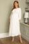 Preview: Midi Maternity Wedding Dress with round Back Neckline
