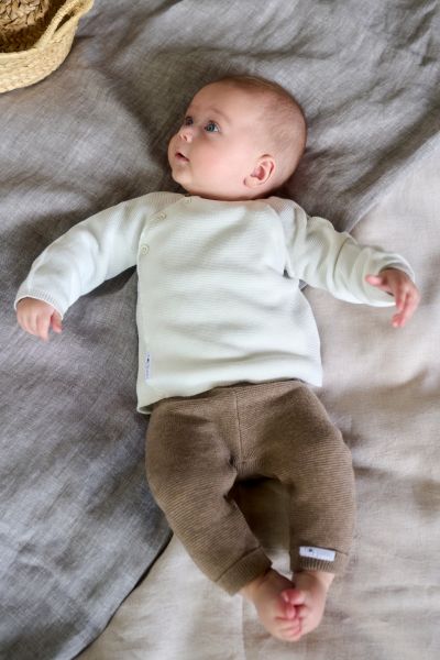 Organic Baby Wickel-Pullover weiß
