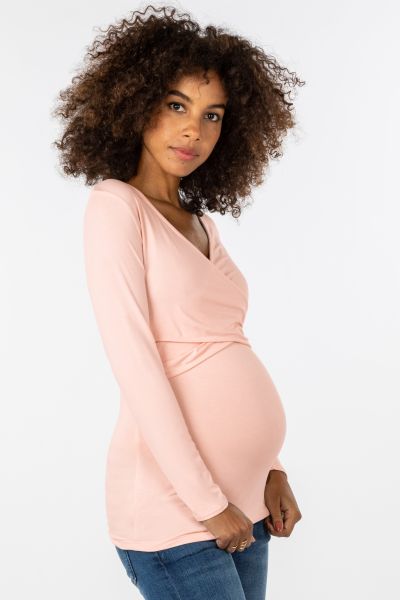 Eco Viscose Maternity and Nursing Shirt blush