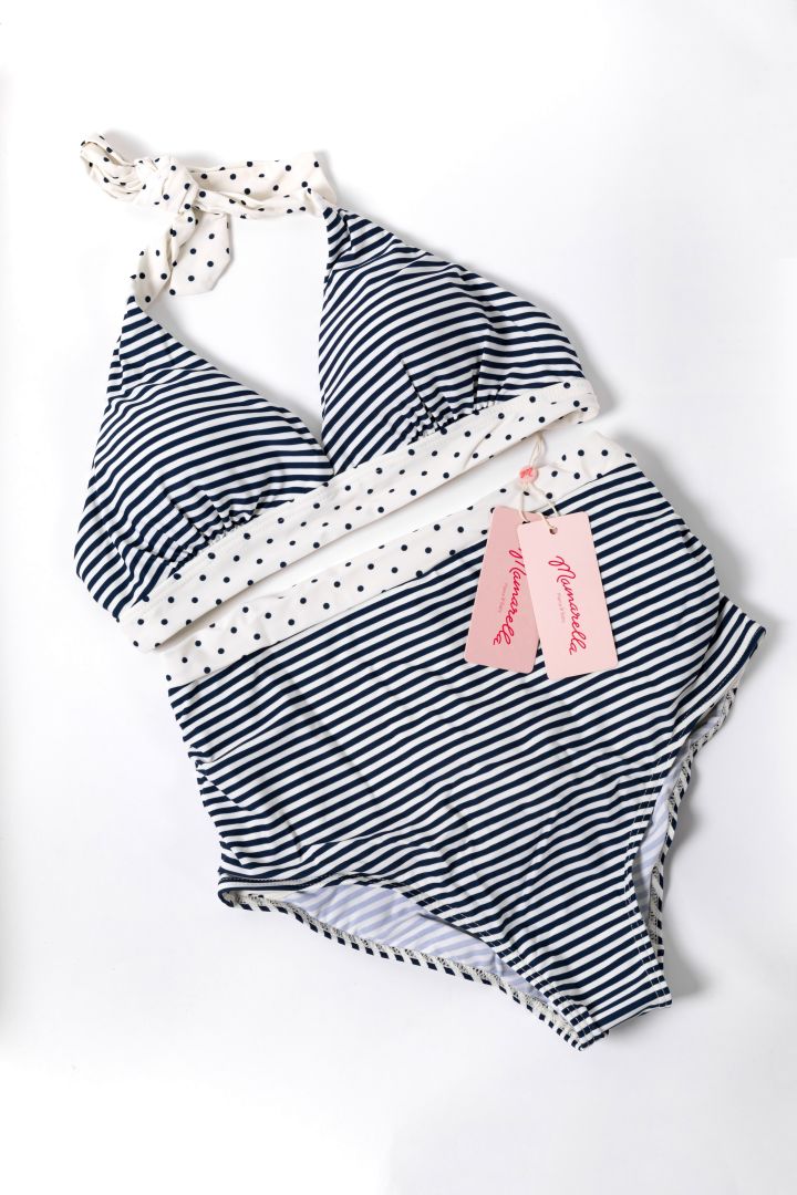 Maternity bikini stripes