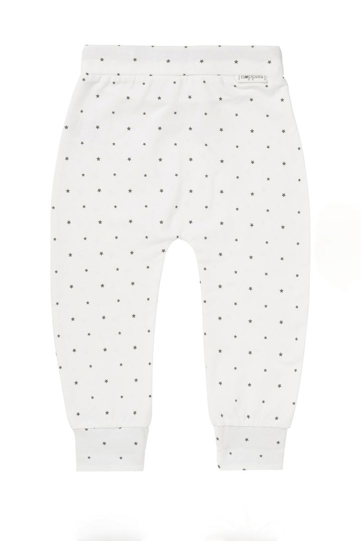Organic Baby Trousers with Stars Print white
