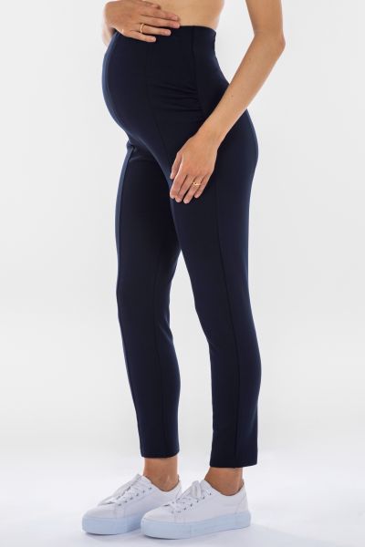 Cropped Over Belly Maternity Pants navy