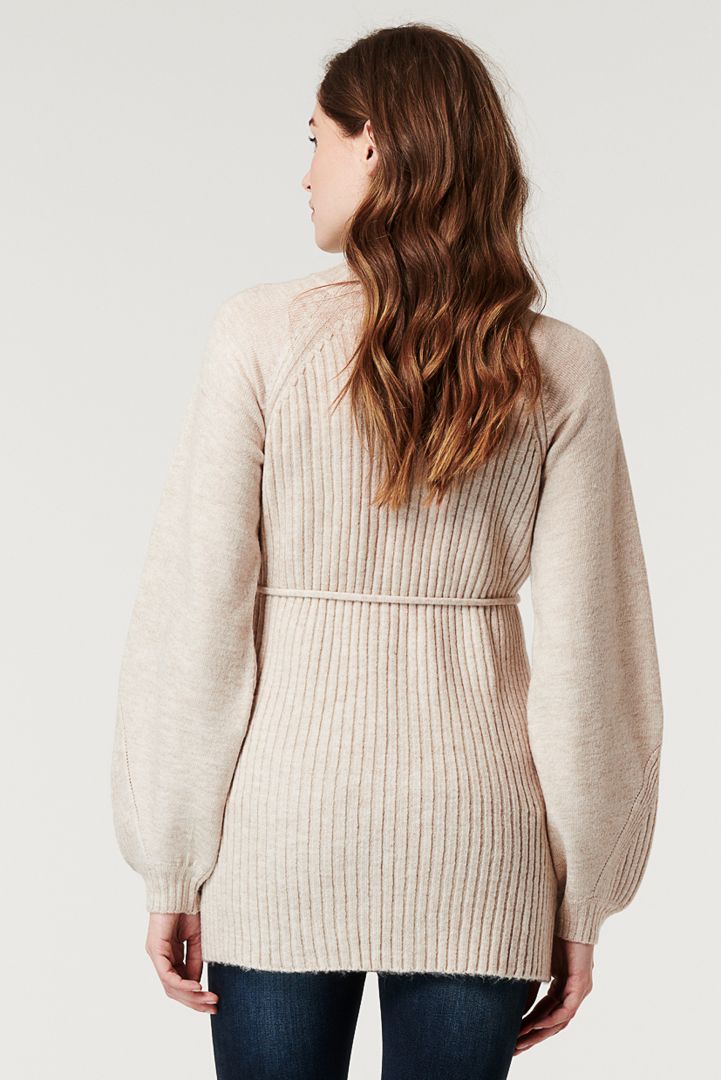 Fine Knit Maternity Jumper with Balloon Sleeves