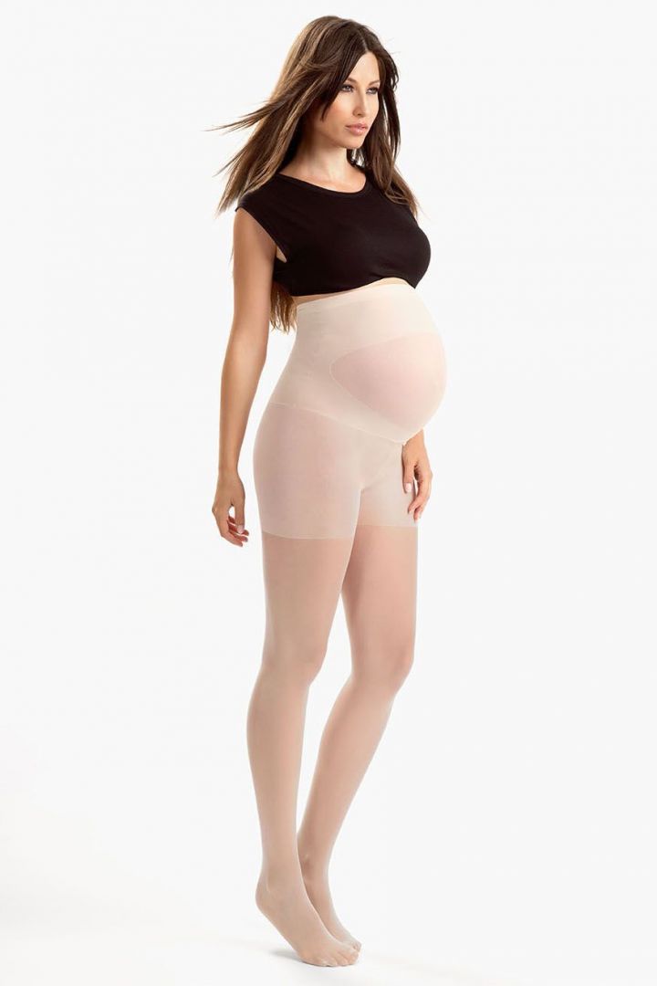 Over-Bump Support Maternity Tights ultra sheer