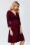 Preview: Maternity and Nursing Dress with Knot Detail 3/4 Sleeve bordeaux