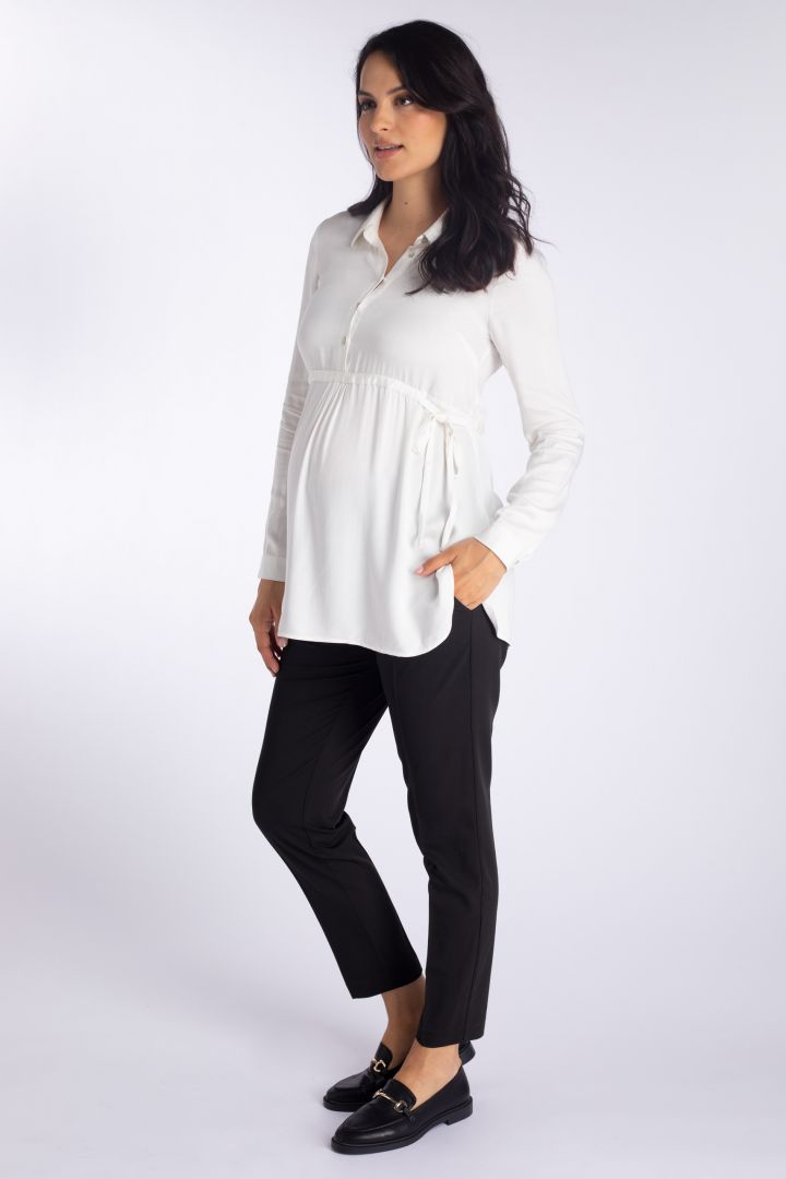 Maternity and Nursing Blouse with Empire Tie
