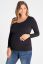 Preview: Organic Maternity and Nursing Shirt with Long Sleeves black
