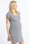 Preview: Organic Maternity Nightie with V-Neck striped
