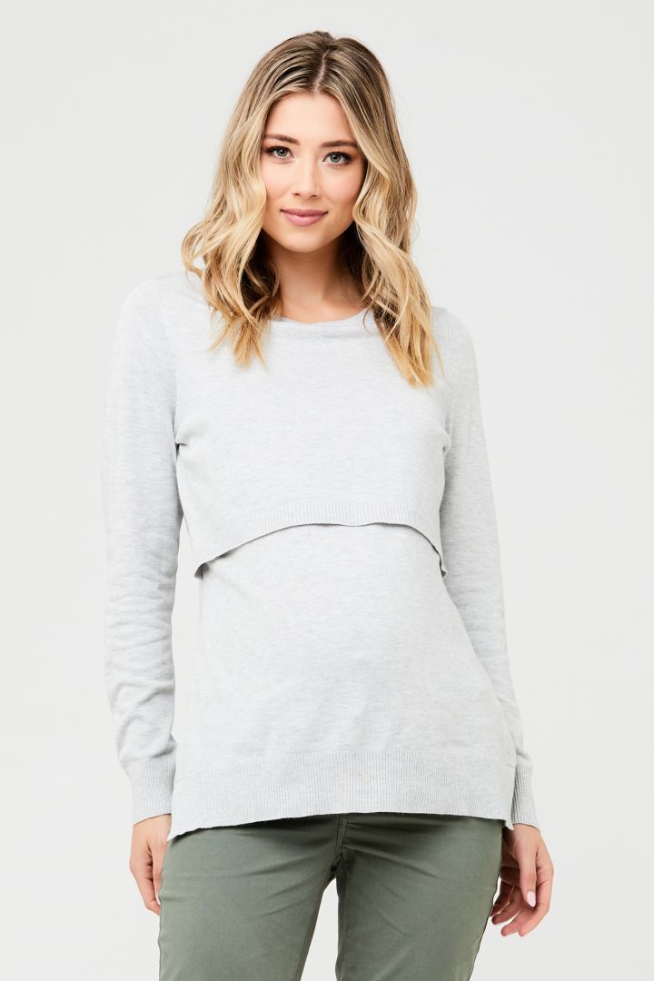 Fine Knit Maternity and Nursing Sweater