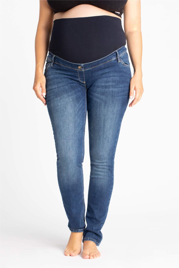 Plus Size Maternity Jeans stone washed
