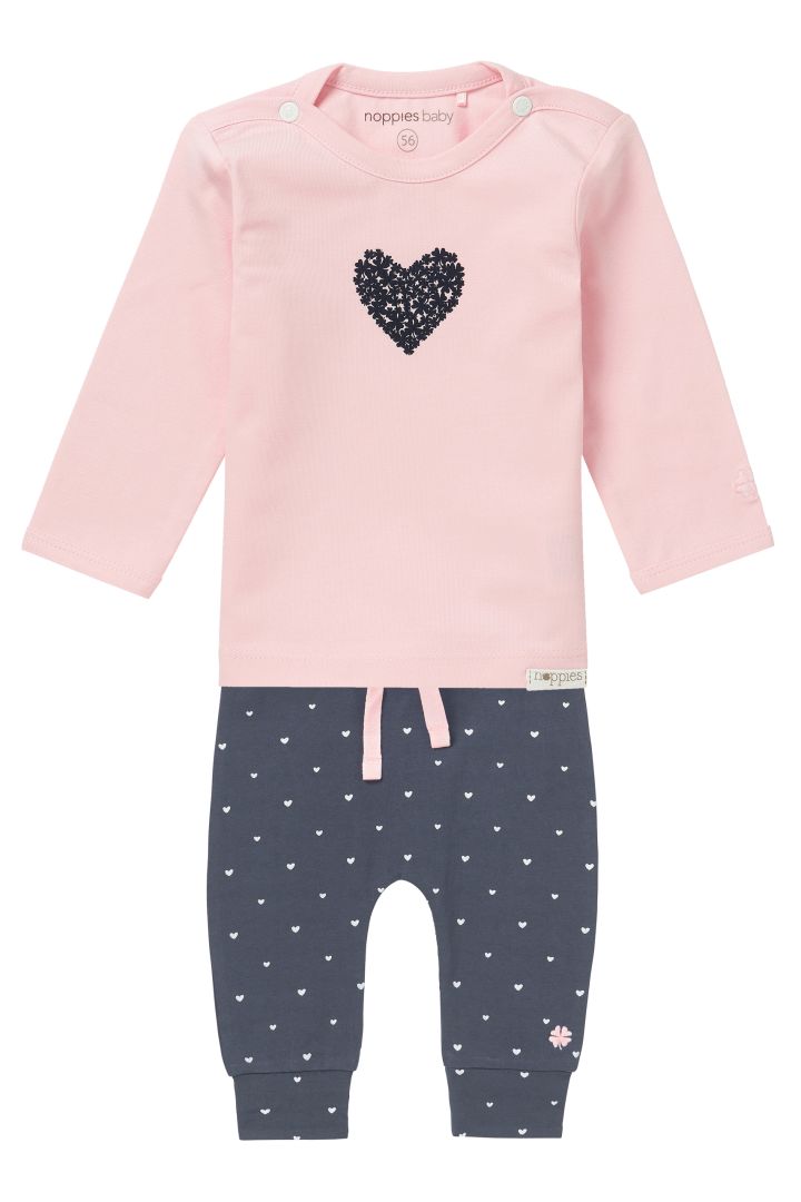 2pcs Baby-Set with Shirt and Trousers light rose