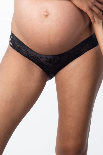 True Luxe Lace Maternity Briefs black