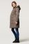 Preview: 3 in 1 Maternity Winter Coat with Fake Fur Collar chocolate