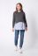 Preview: Layered Matnerity and Nursing Jumper with Stand-Up Collar Blouse grey/blue