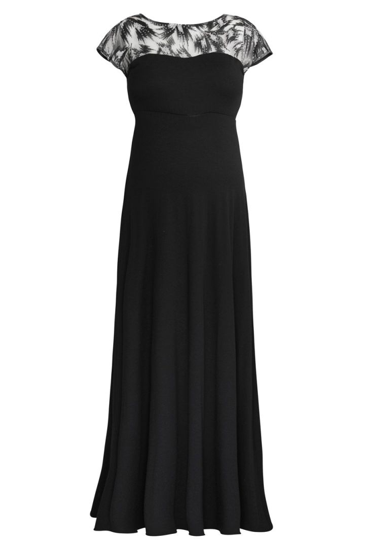 Maternity Evening Gown vintage noir