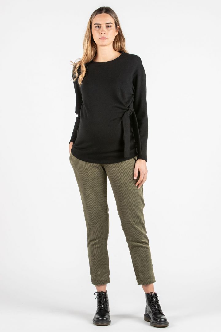 Relax Fit Maternity Cord Trousers khaki