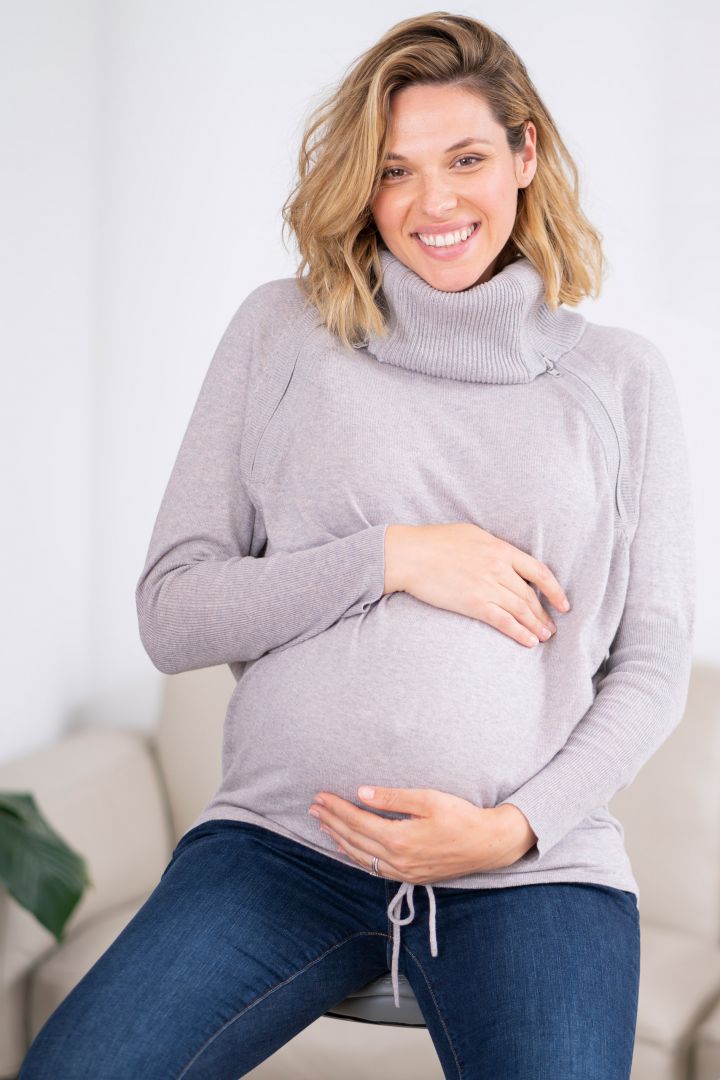 Turtleneck Maternity and Nursing Pullover