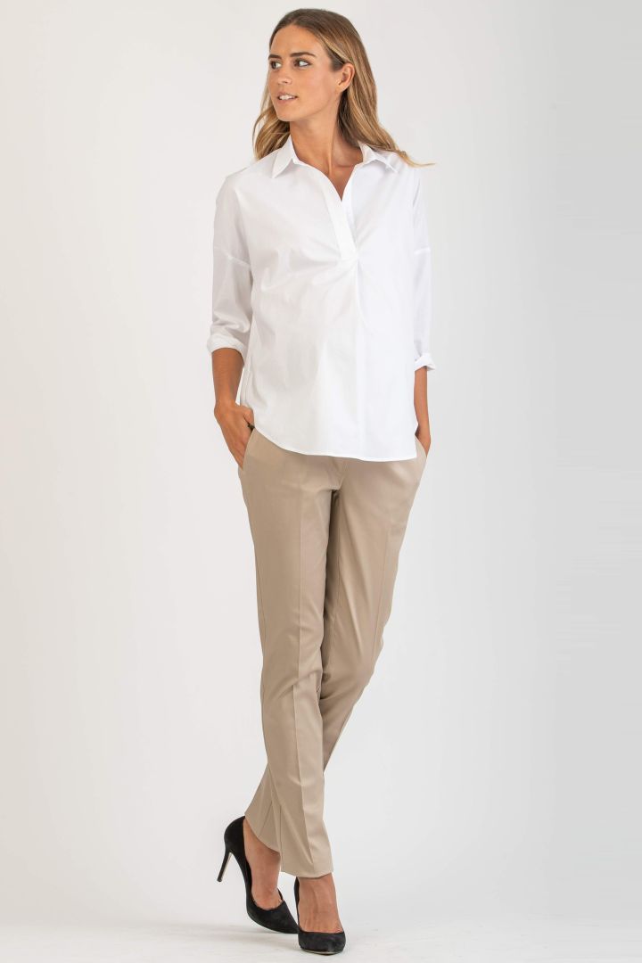 Maternity Trousers cropped beige