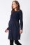 Preview: Layered Maternity and Nursing Dress with Textured Jumper navy