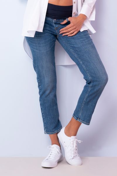 Cropped Maternity Jeans Straight Leg