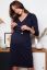 Preview: Cross-Over Maternity and Nursing Dress with 3/4 Sleeves navy