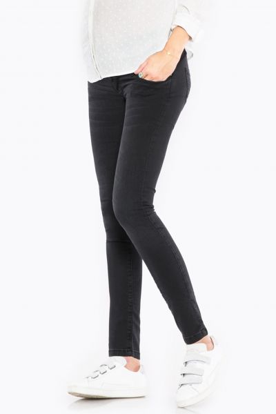 Slim Fit Maternity Jeans with Seamless Band black