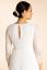 Preview: Plus Size Maternity Wedding Dress with Lace Top and Pleats 3/4 Sleeves