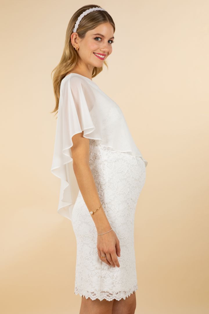 Maternity Wedding Dress with Cape