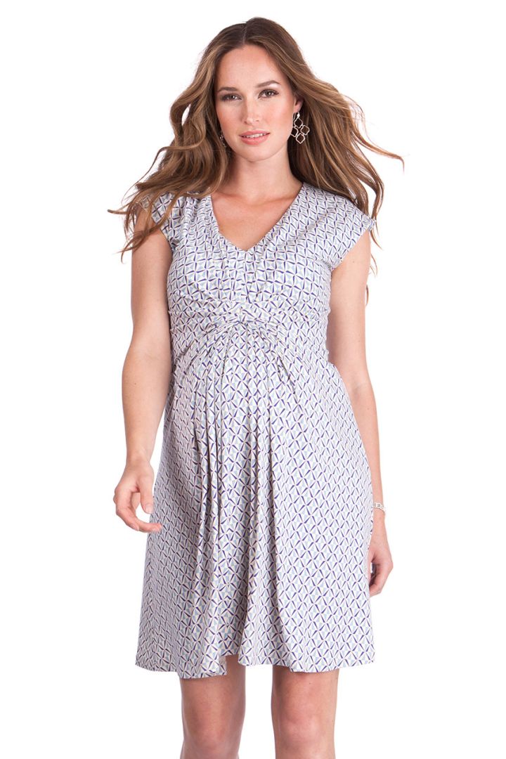 Pleat Detail Maternity Dress