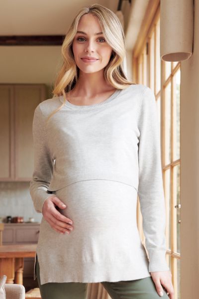 Fine Knit Maternity and Nursing Sweater
