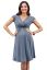 Preview: A-Line Maternity and Nursing Dress in a Glossy Fabric, blue