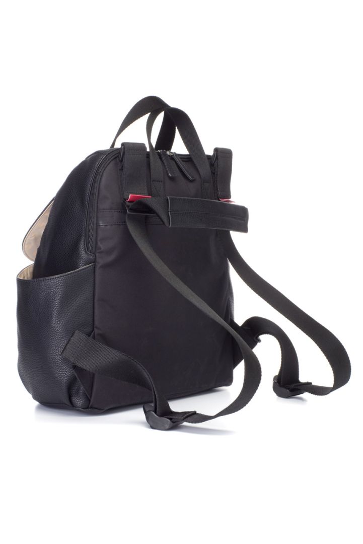 Baby-Changing Backpack Sleek Faux Leather black