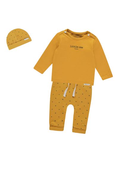 3pcs Set with Baby Shirt, Trousers and Hat yellow