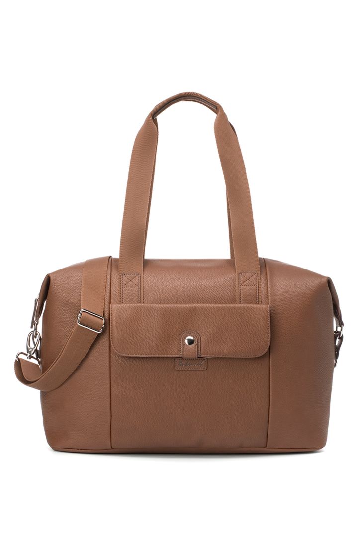 Stef baby-changing bag made of vegan leather in brown