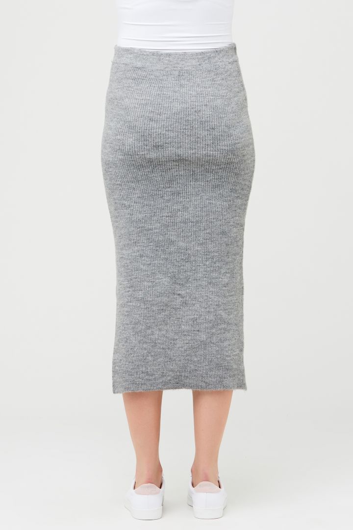 Midi Ribbed Maternity Skirt