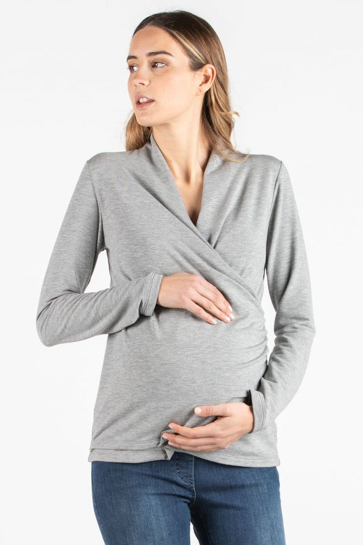 Maternity and Nursing Jumper grey