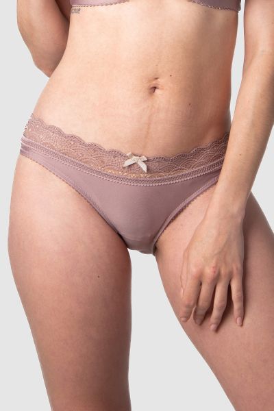 Slip with lace taupe