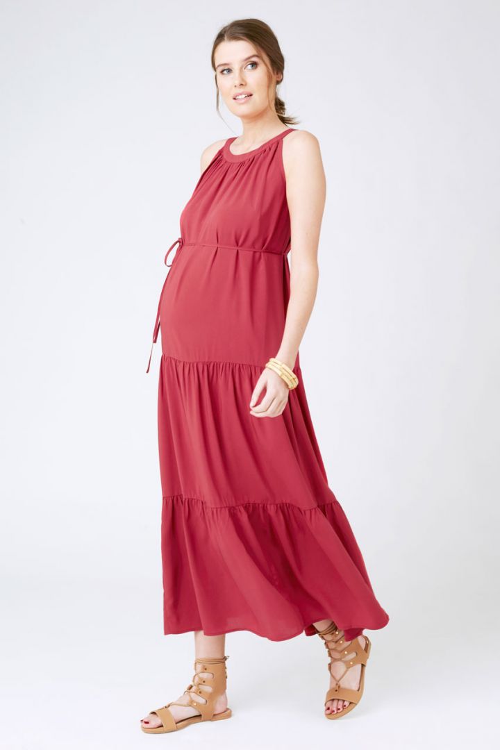 Panalled Maxi Maternity Dress