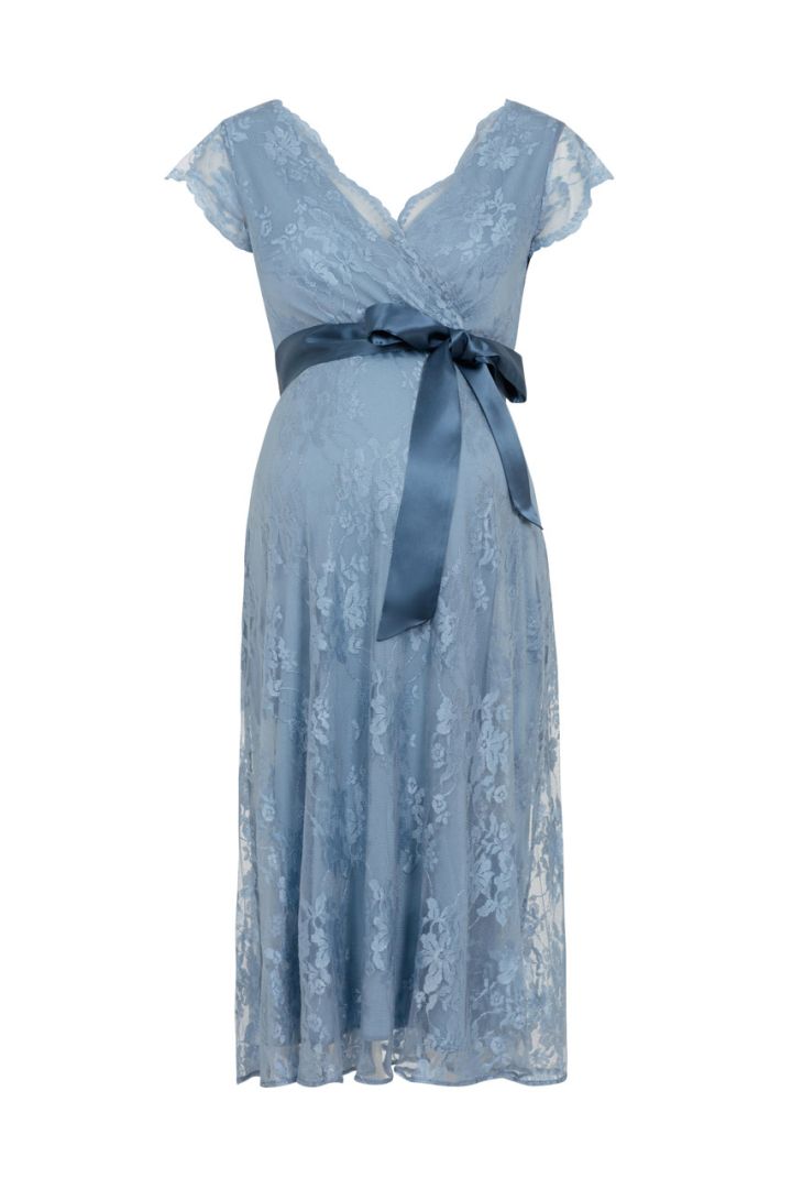 Maternity Lace Dress light blue