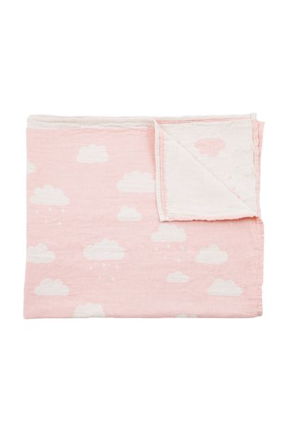 Babydecke Wolken rosa 160x90cm