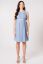 Preview: A-Line Maternity Dress with Tie Belt light blue