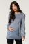 Preview: Organic Maternity and Nursing Jumper with Tie Belt grey-blue