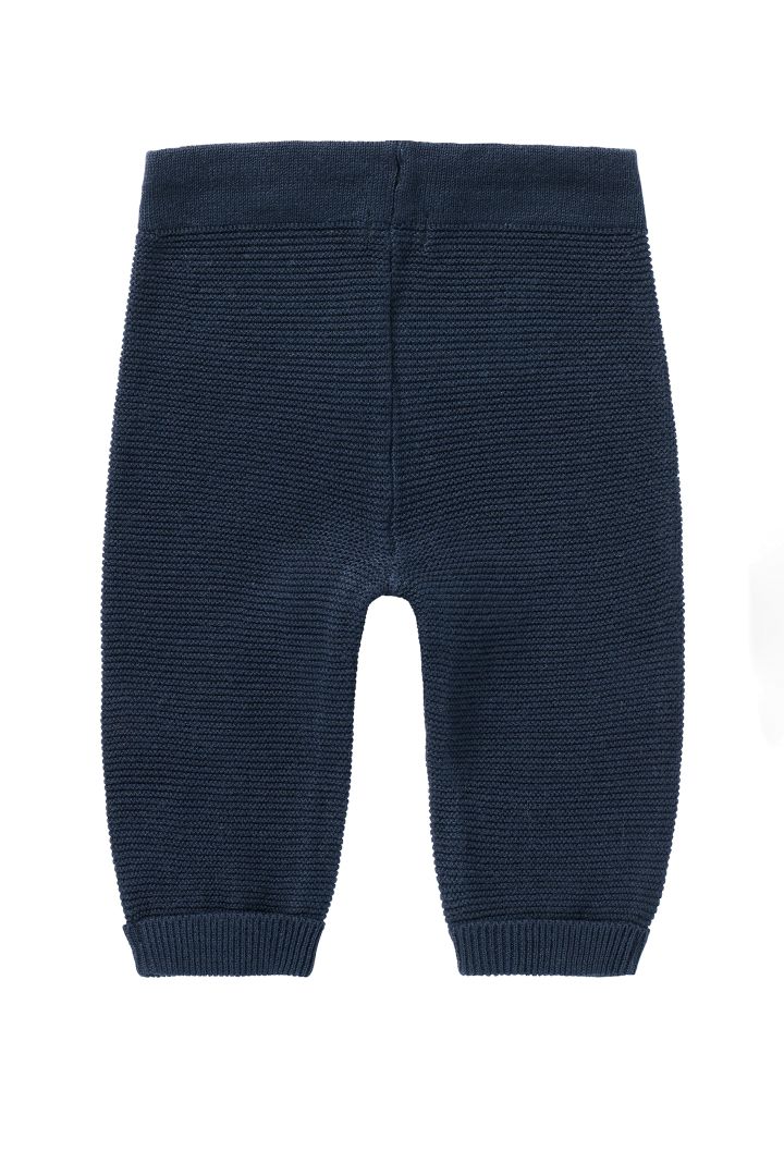 Organic Baby Knit Trousers navy