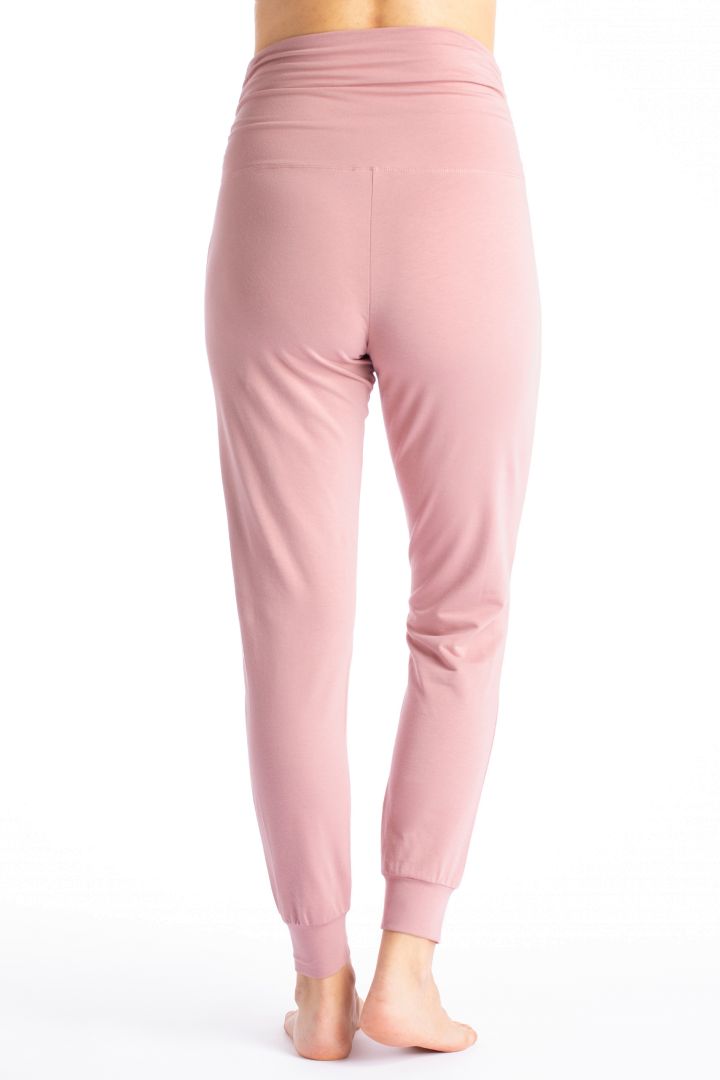 Organic Foldover Maternity Lounge and Pyjama Trousers pink