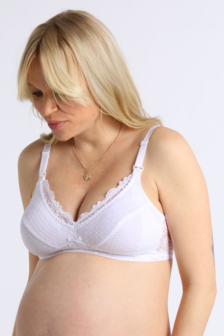 Lace Maternity and Nursing Bra white