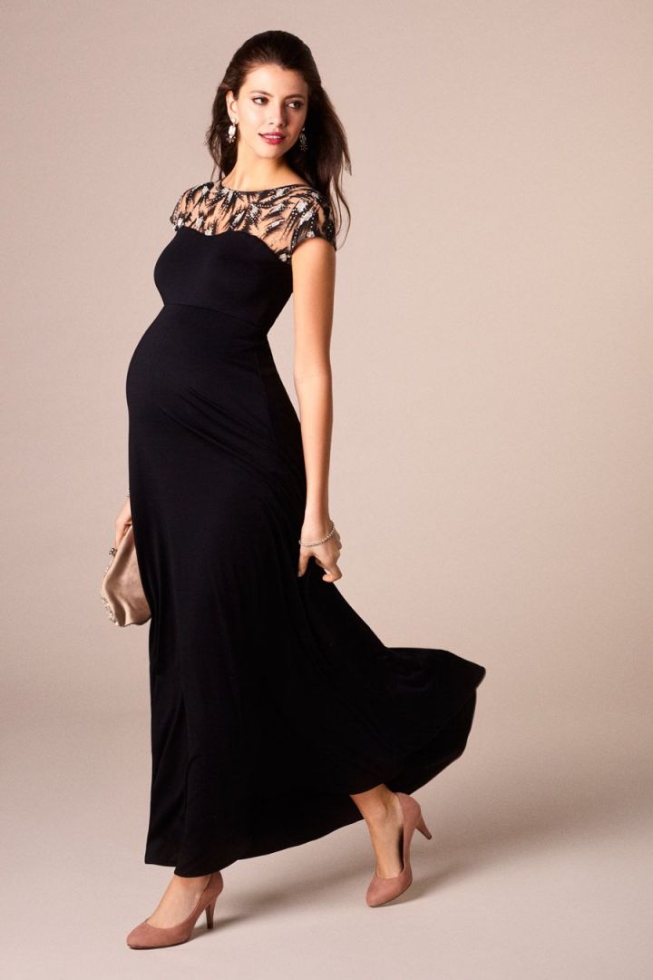 Maternity Evening Gown vintage noir